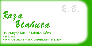roza blahuta business card